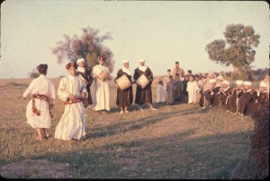 Ahmed El Attar, pictured dancing (right) in 1968, around the time of Jones’ visit