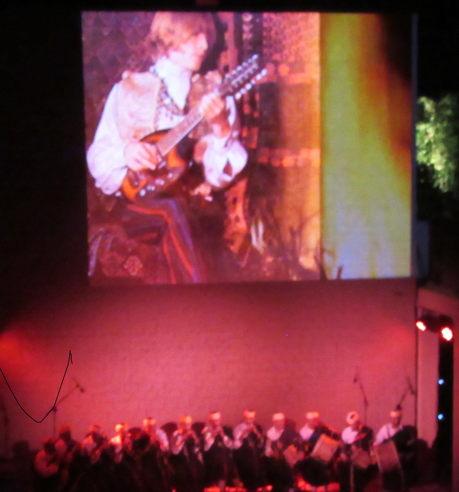 The Master Musicians Of Joujouka pay their respects to Brian Jones of the Rolling Stones at Villa Janna, Marrakech