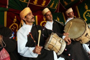 Master Musicians of Joujouka playing drums in the village
